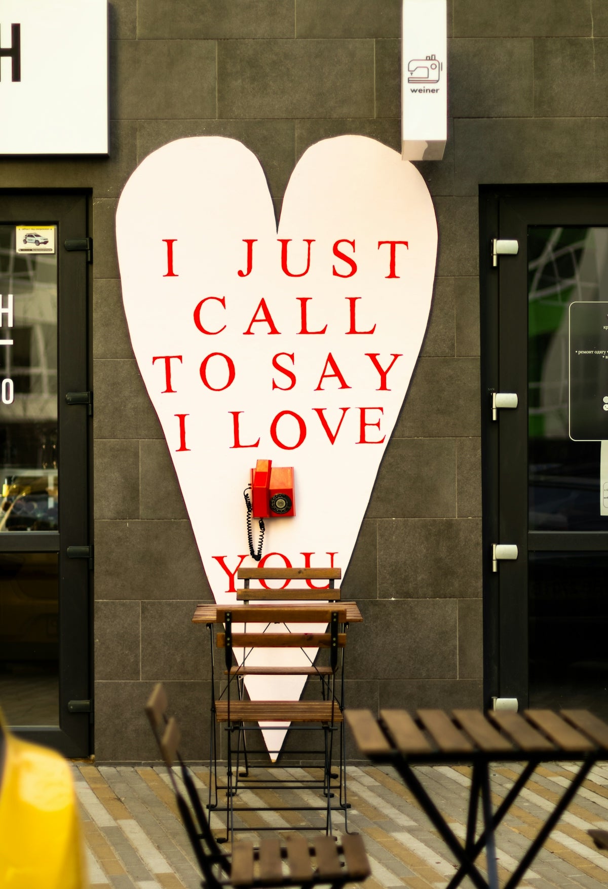 A heart sign says i just call to say i love you.